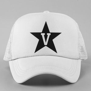 NEW Vanderbilt Commodores Star Letter Logo Foam Trucker Mesh Snapback Hat WHITE